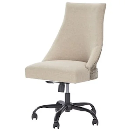 Home Office Swivel Desk Chair in Deconstructed Style